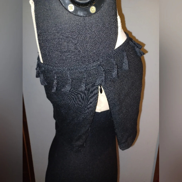 A Versona Black with Tassles One Shoulder Neckline - Picture 4 of 5